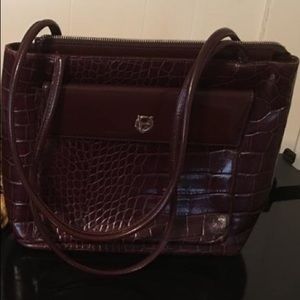Versace Faux Alligator Brown Tote